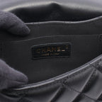 Chanel Shoulder Bag Quilted Top Handle Black Lambskin Top 2-Way Chain — view 4