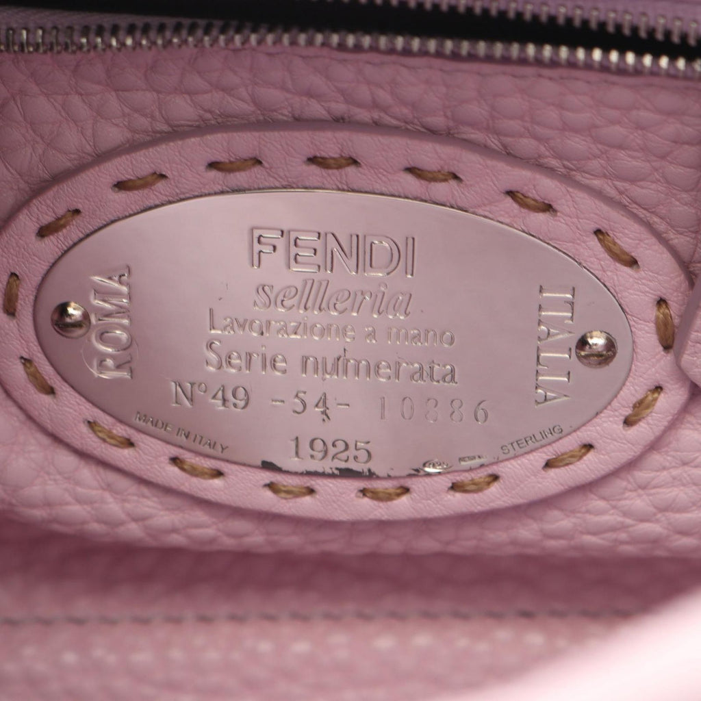 Fendi Mini Peekaboo Selleria 2-Way Light Pink Leather Handbag — view 4