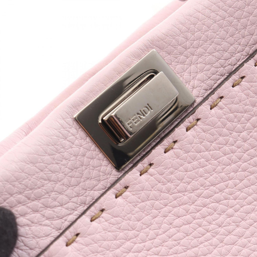 Fendi Mini Peekaboo Selleria 2-Way Light Pink Leather Handbag — view 8