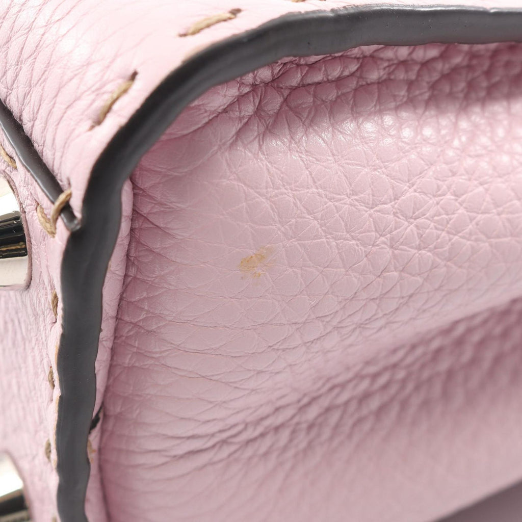 Fendi Mini Peekaboo Selleria 2-Way Light Pink Leather Handbag — view 5