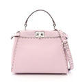 Fendi Mini Peekaboo Selleria 2-Way Light Pink Leather Handbag