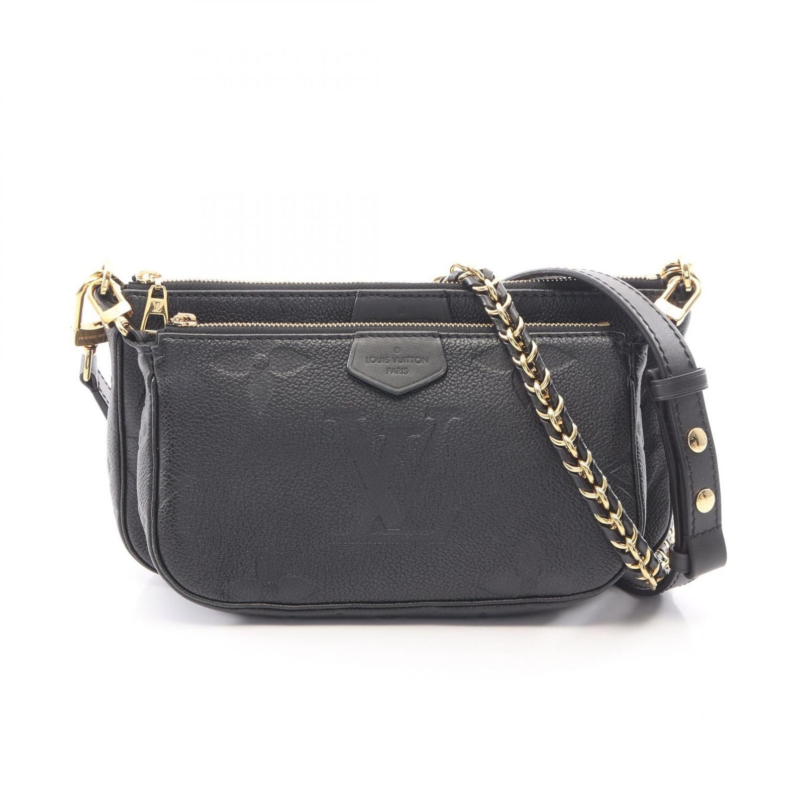 Louis Vuitton Shoulder Bag Multy Pochette Accessory Soir Noir Leather