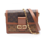 Louis Vuitton Shoulder Bag Dauphine MM Canvas Leather