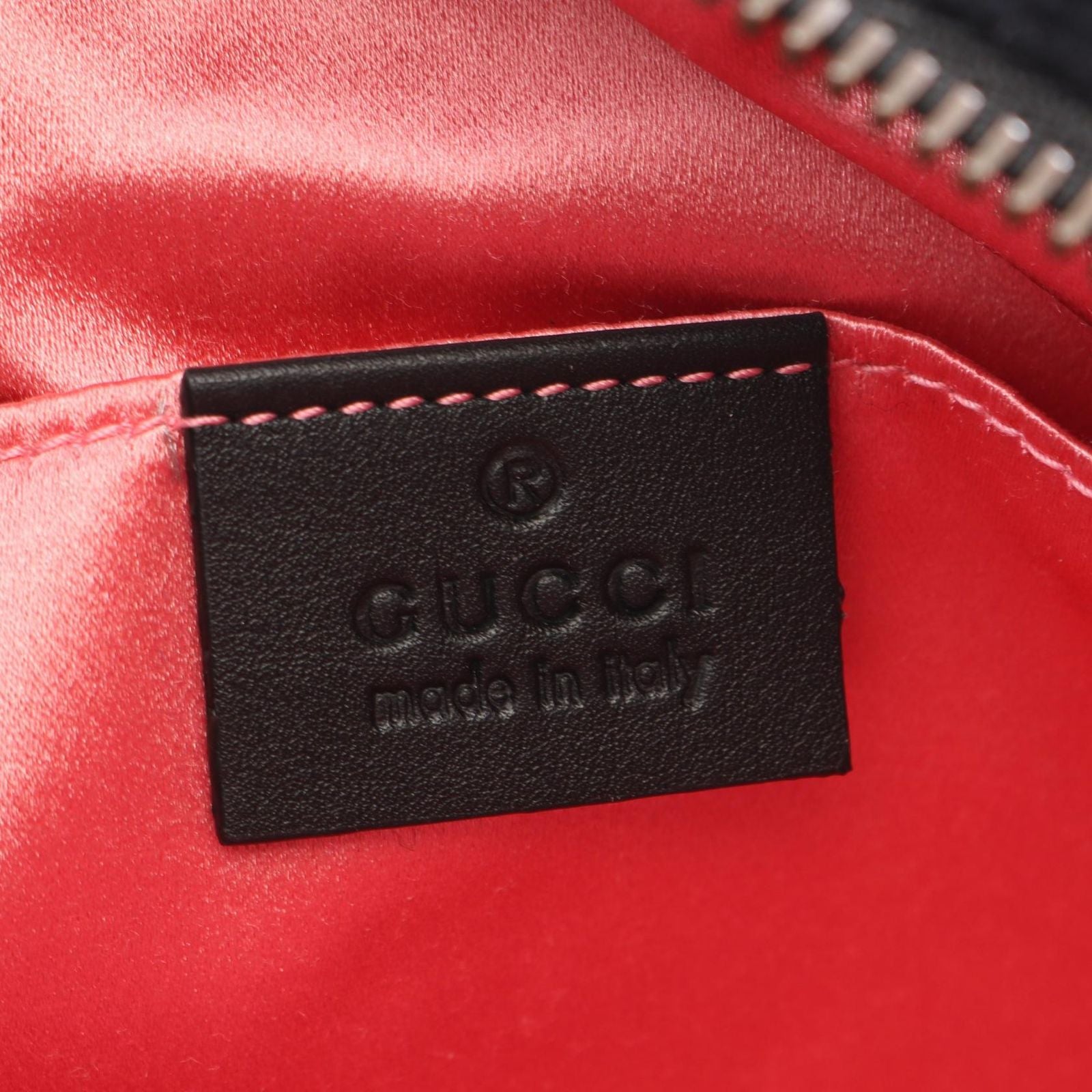 Gucci Shoulder Bag GG Marmont Quilted Bijou Black Fabric Leather — view 4
