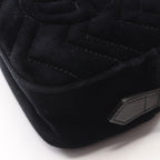 Gucci Shoulder Bag GG Marmont Quilted Bijou Black Fabric Leather — view 5