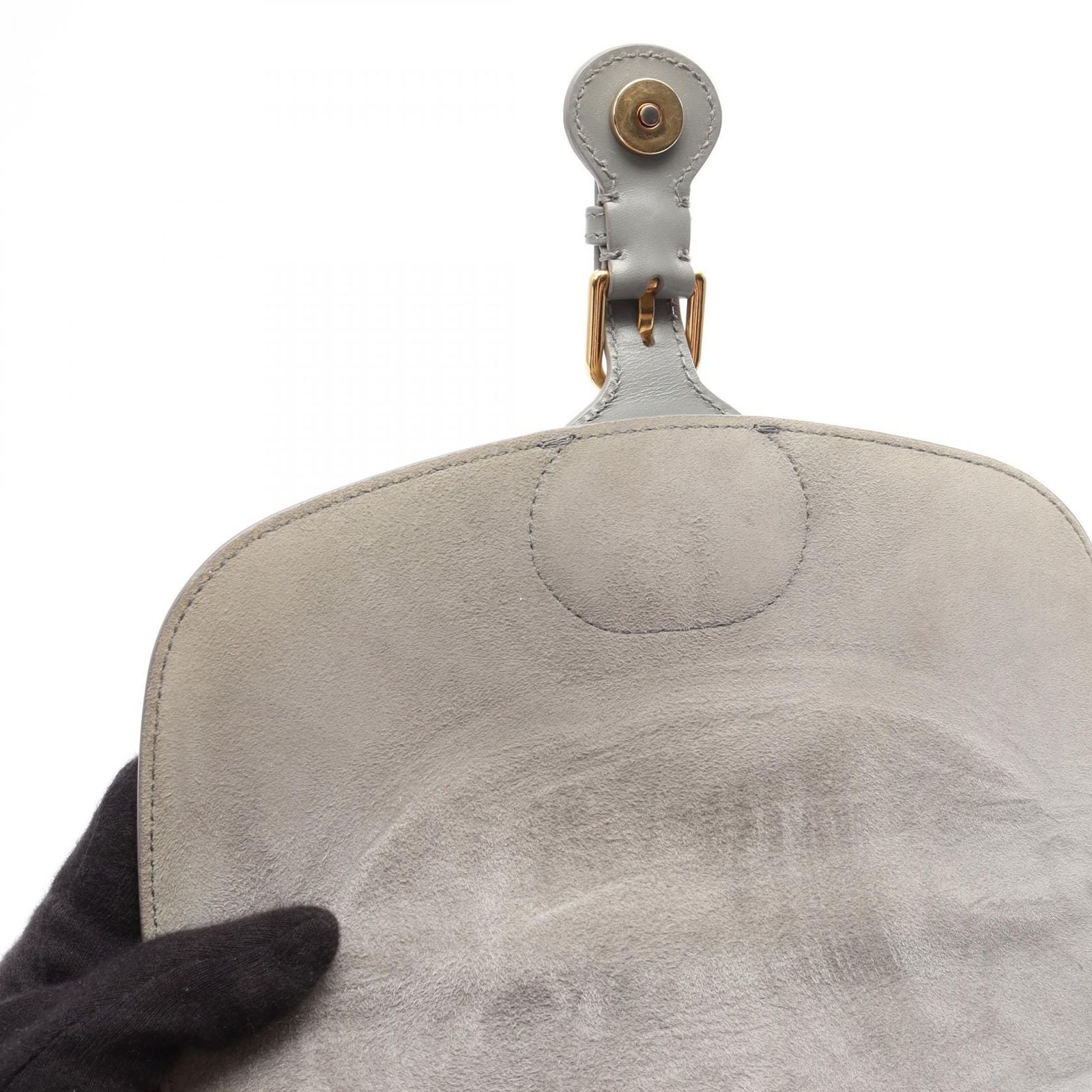 Dior Shoulder Bag Bobby Gray Leather — view 6