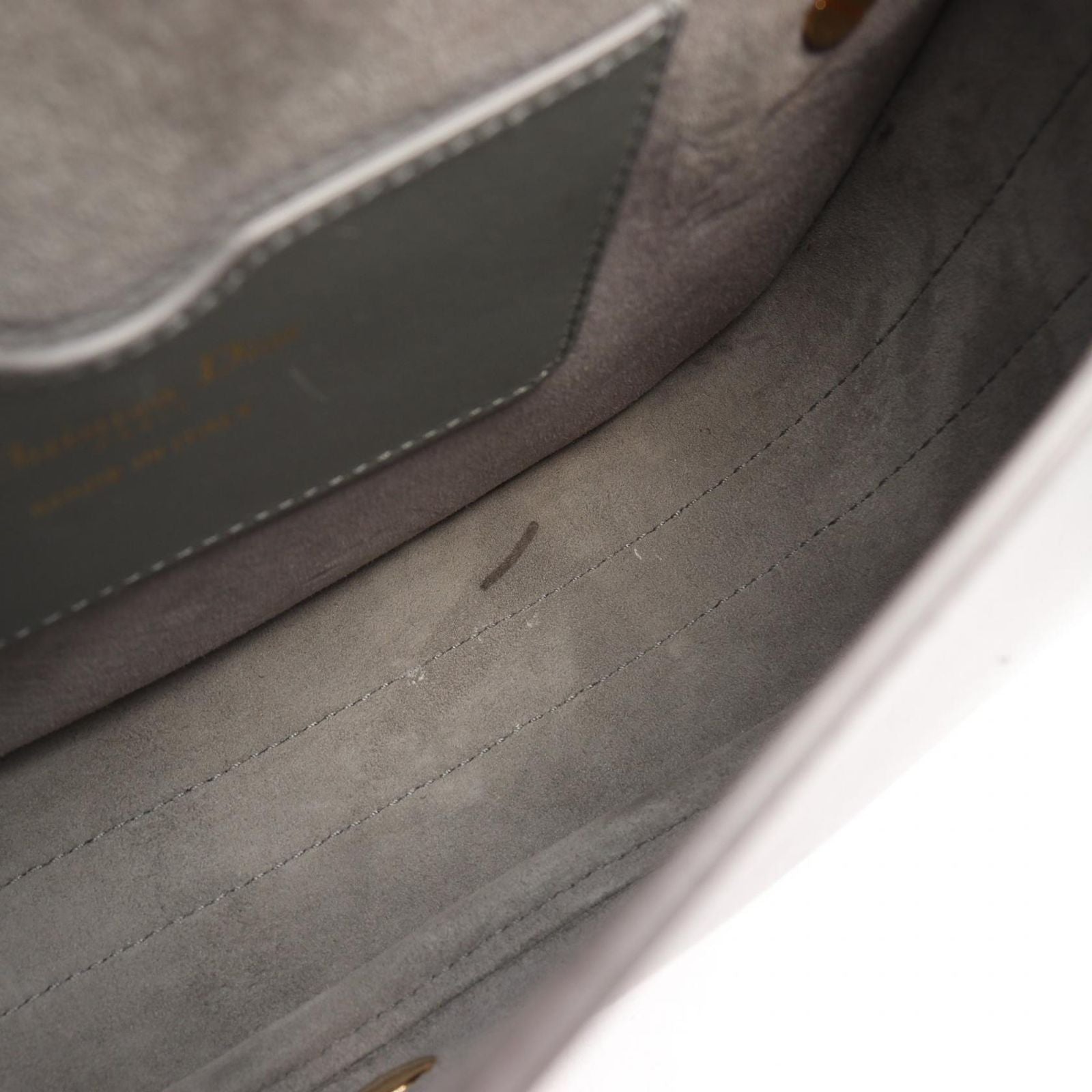 Dior Shoulder Bag Bobby Gray Leather — view 5