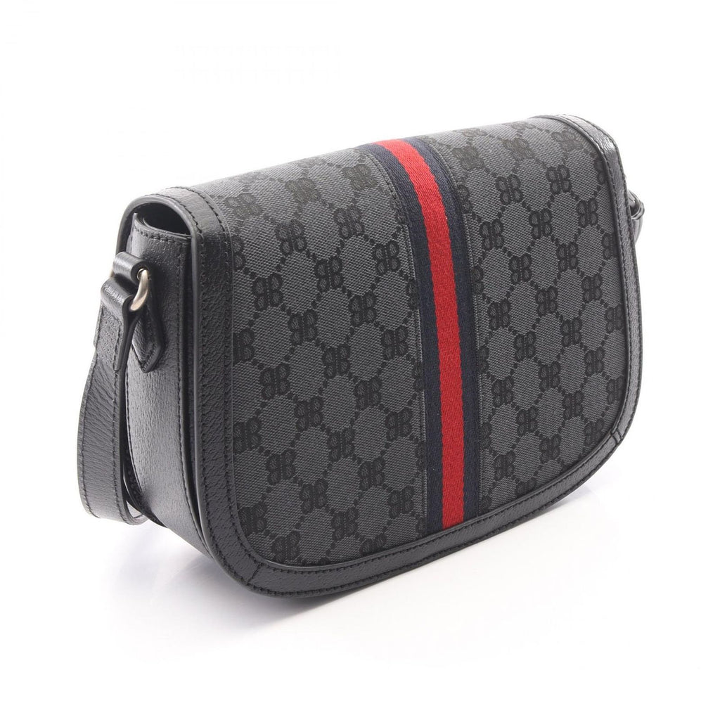Gucci Shoulder Bag the Hacker Project Black Navy Red Canvas Leather — view 2