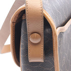 Dior Shoulder Bag Honeycomb Brown Black Canvas Leather — view 7