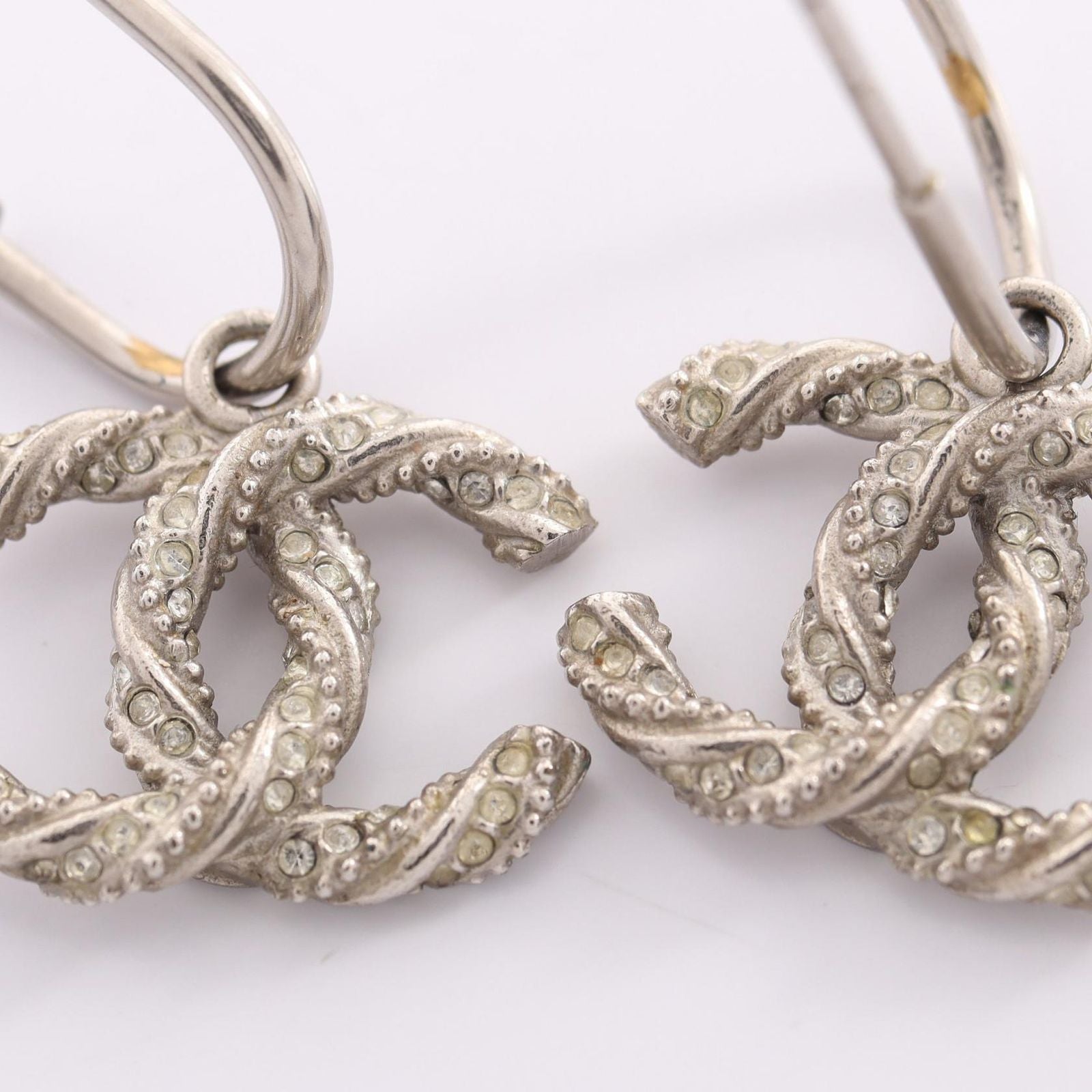 Chanel Earrings CC Logo Hoop — view 8