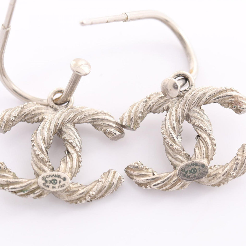 Chanel Earrings CC Logo Hoop — view 6