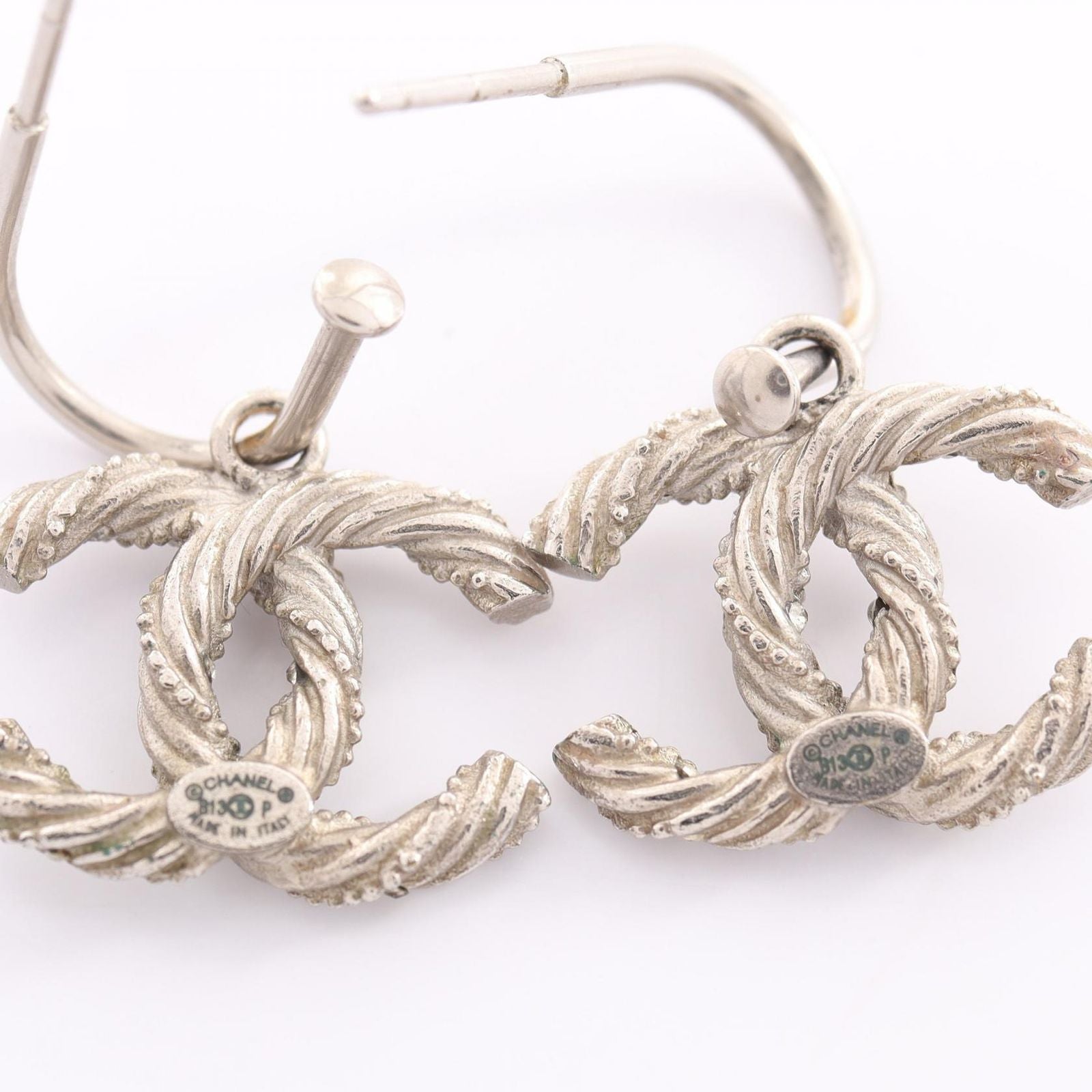 Chanel Earrings CC Logo Hoop — view 6