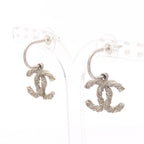 Chanel Earrings CC Logo Hoop — view 2