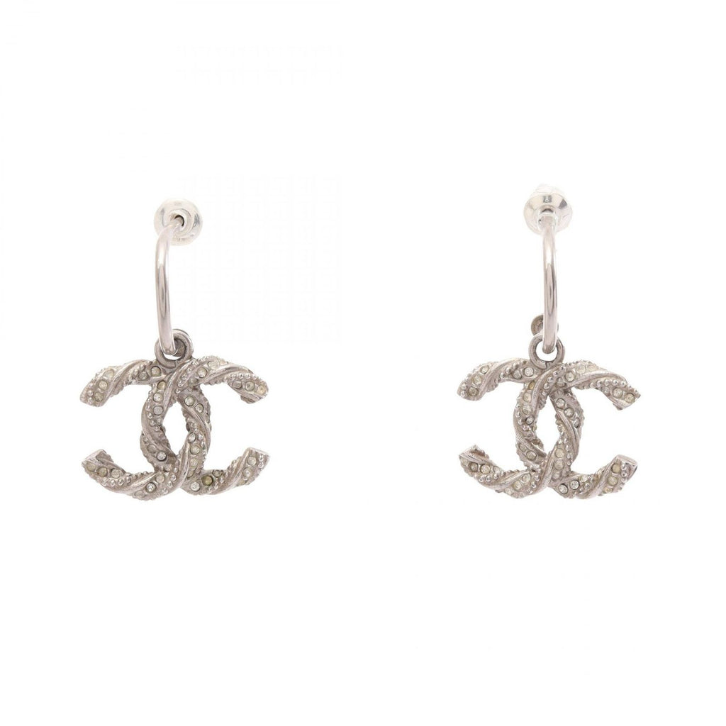 Chanel Earrings CC Logo Hoop