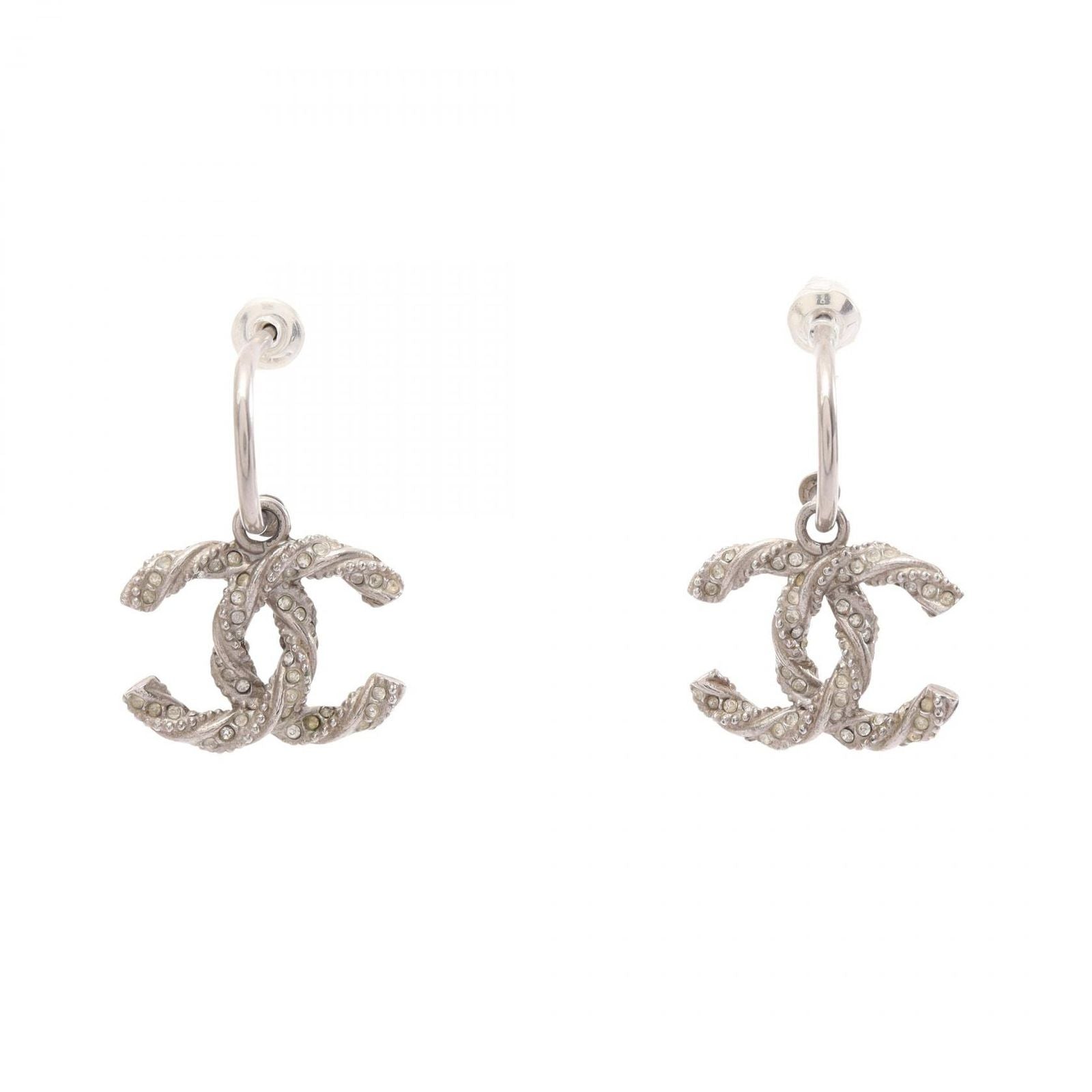 Chanel Earrings CC Logo Hoop