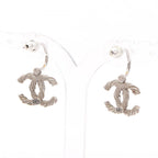 Chanel Earrings CC Logo Hoop — view 3