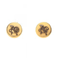Hermes Earrings Horn Round