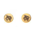 Hermes Earrings Horn Round