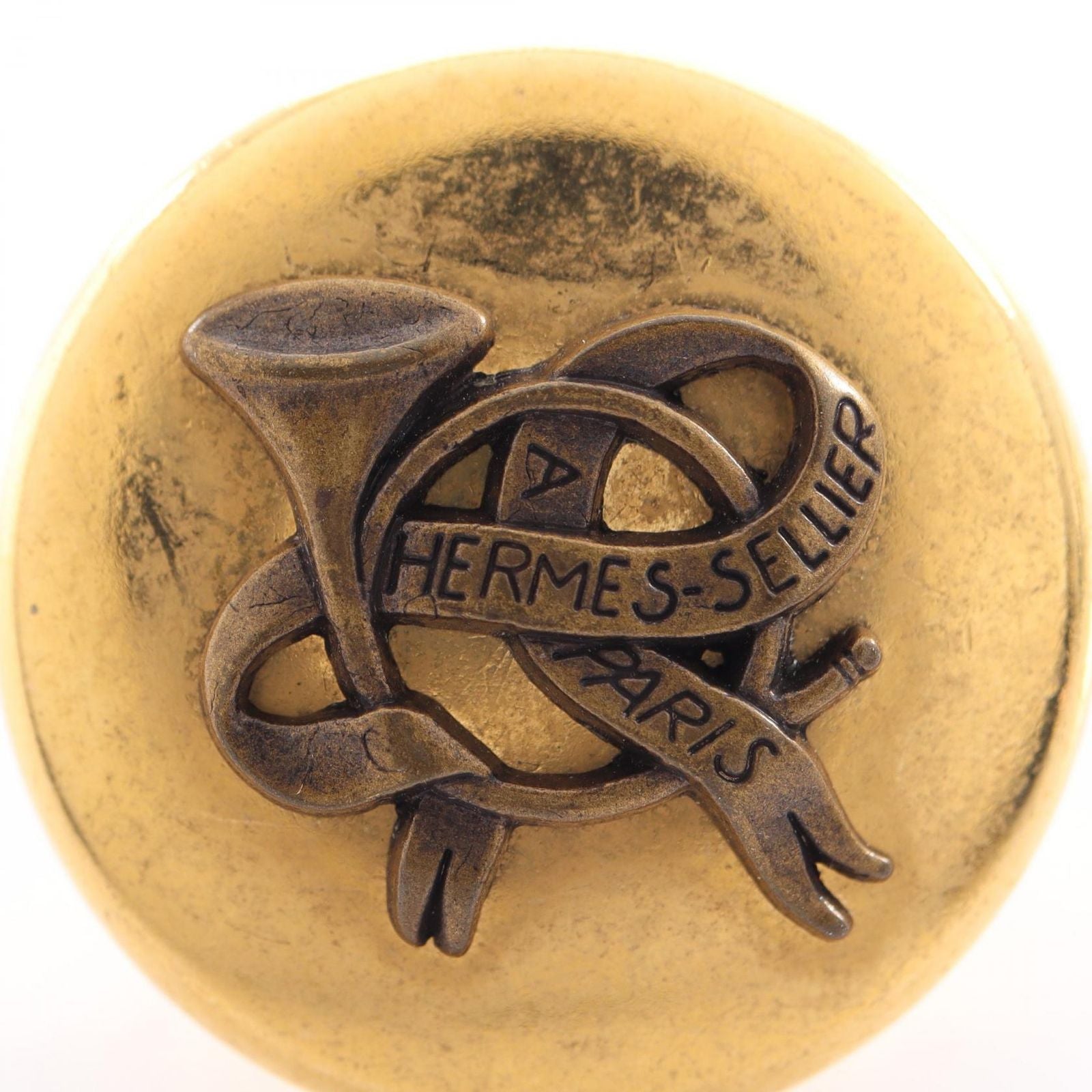 Hermes Earrings Horn Round — view 3