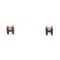 Hermes Earrings Mini Pop Black
