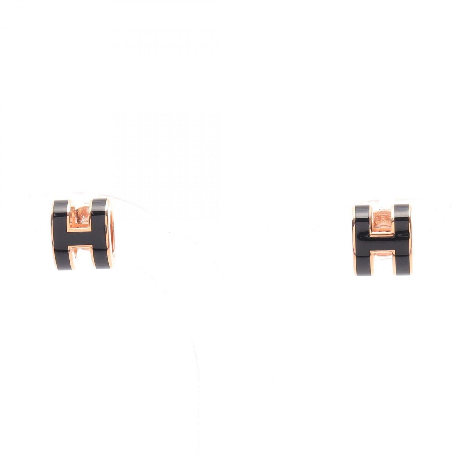 Hermes Earrings Mini Pop Black