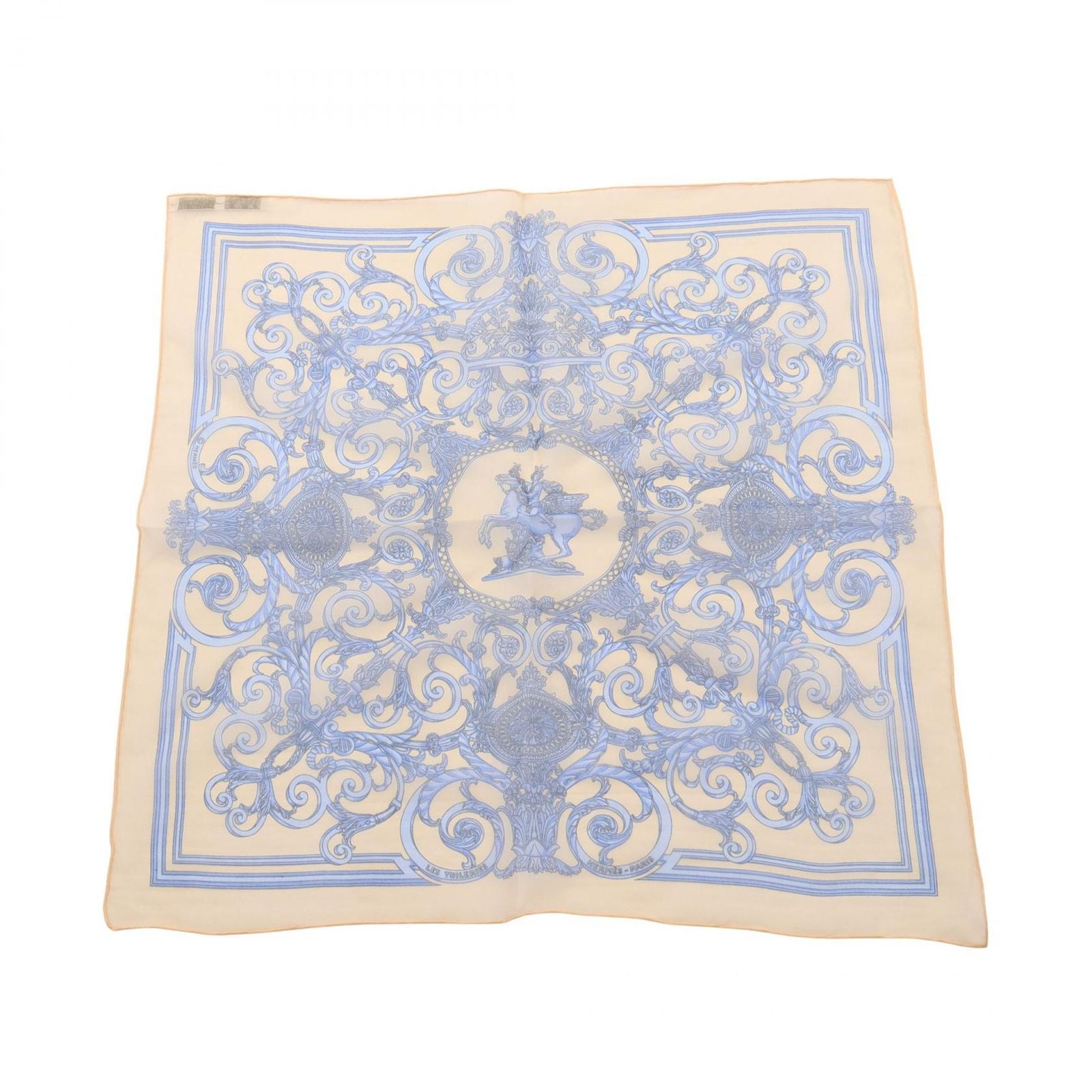 Hermes Scarf Petit Carre 45 Muslin les Tuileries Silk