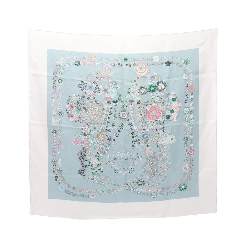 Hermes Scarf Carre 90 Brides de Gala en Fleurs Multicolor Silk