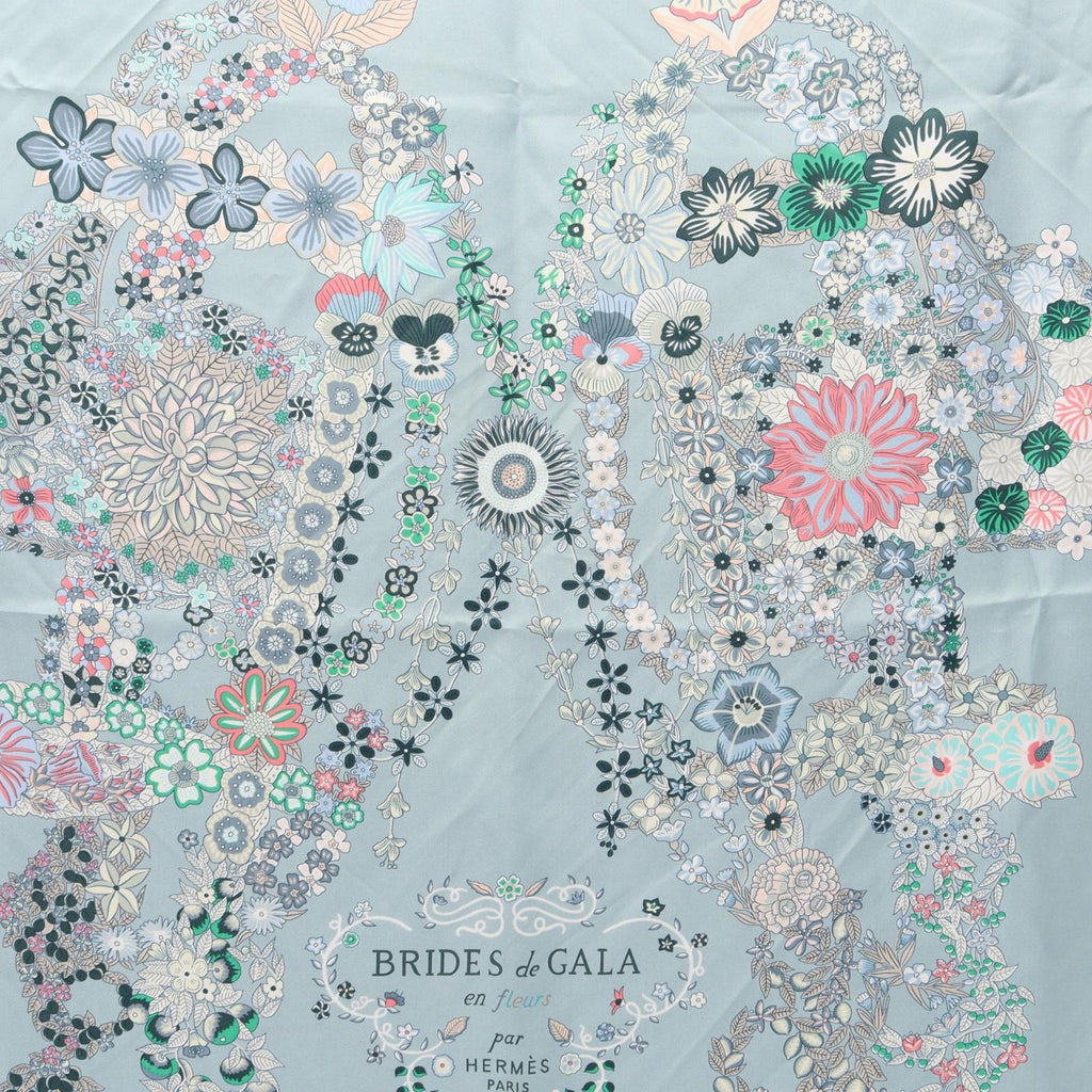 Hermes Scarf Carre 90 Brides de Gala en Fleurs Multicolor Silk — view 5