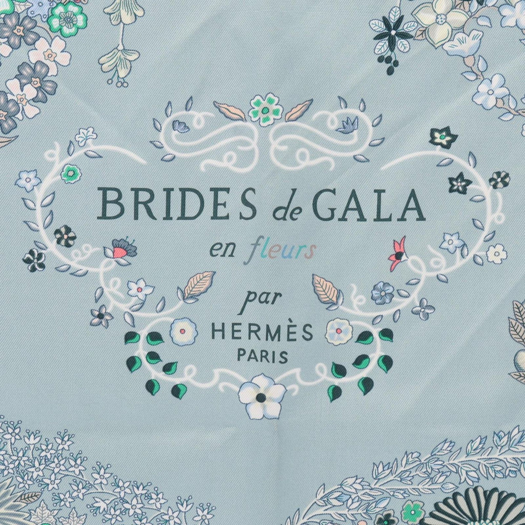 Hermes Scarf Carre 90 Brides de Gala en Fleurs Multicolor Silk — view 4