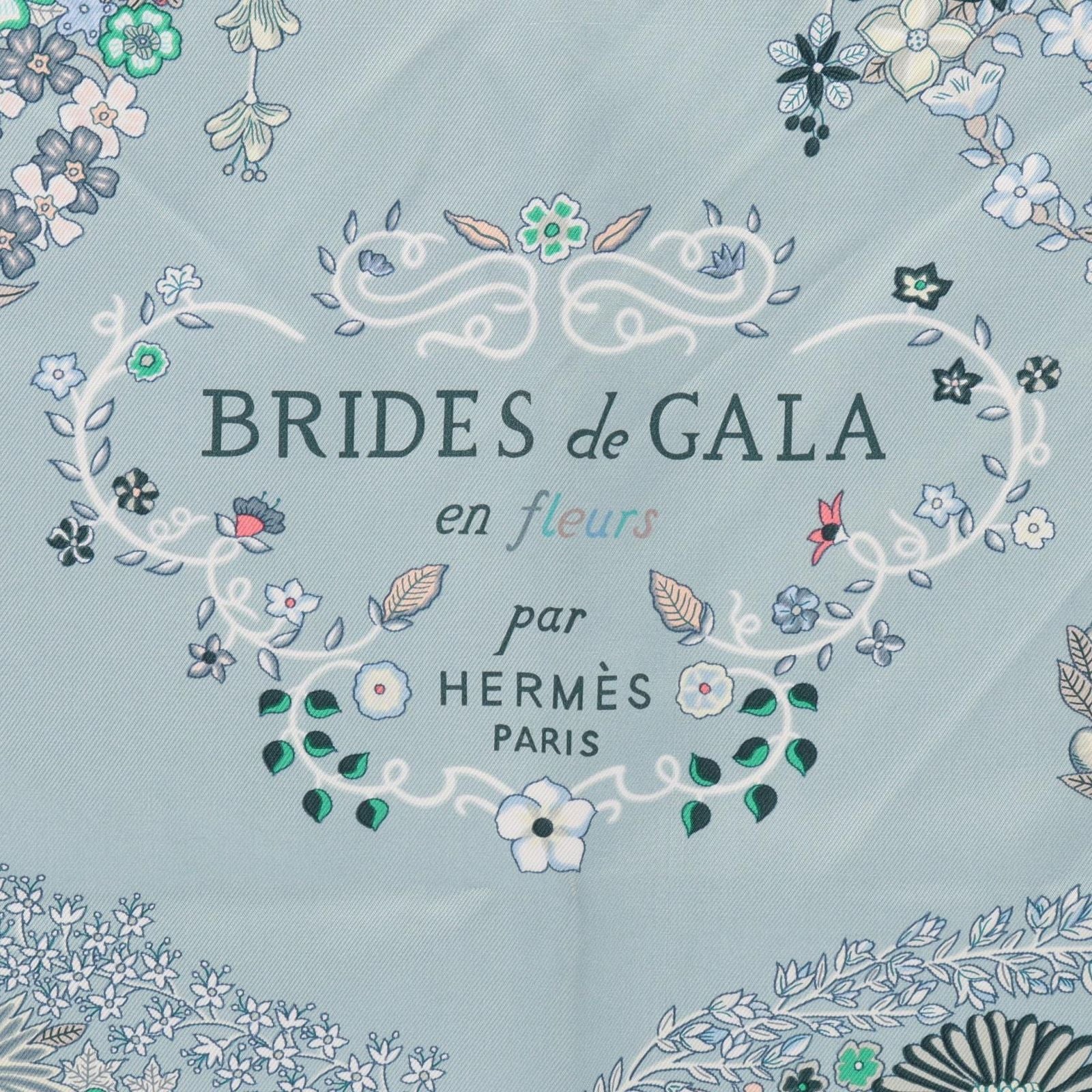 Hermes Scarf Carre 90 Brides de Gala en Fleurs Multicolor Silk — view 4