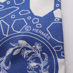 Hermes Scarf Twilly la Danse Des Amazones Ribbon Blue Silk la Des — view 4