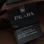 Prada Cap Triangle Plate Brown Nylon Hat — view 5