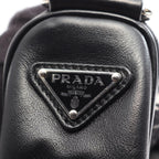 Prada Shoulder Bag Triangle Black Leather — view 7
