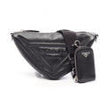 Prada Shoulder Bag Triangle Black Leather