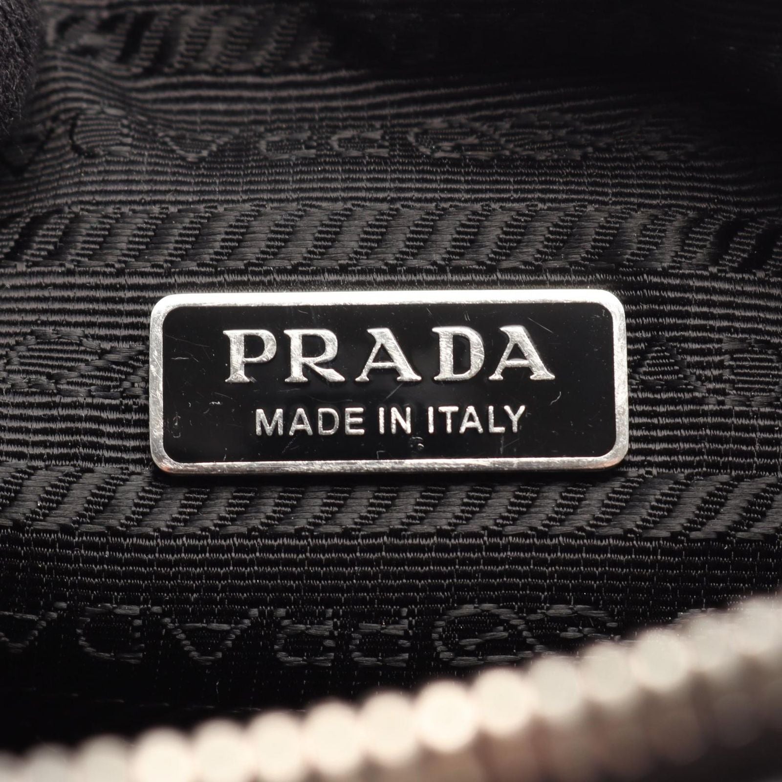 Prada Shoulder Bag Triangle Black Leather — view 4