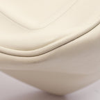 Prada Shoulder Bag Triangle White Black Leather — view 5