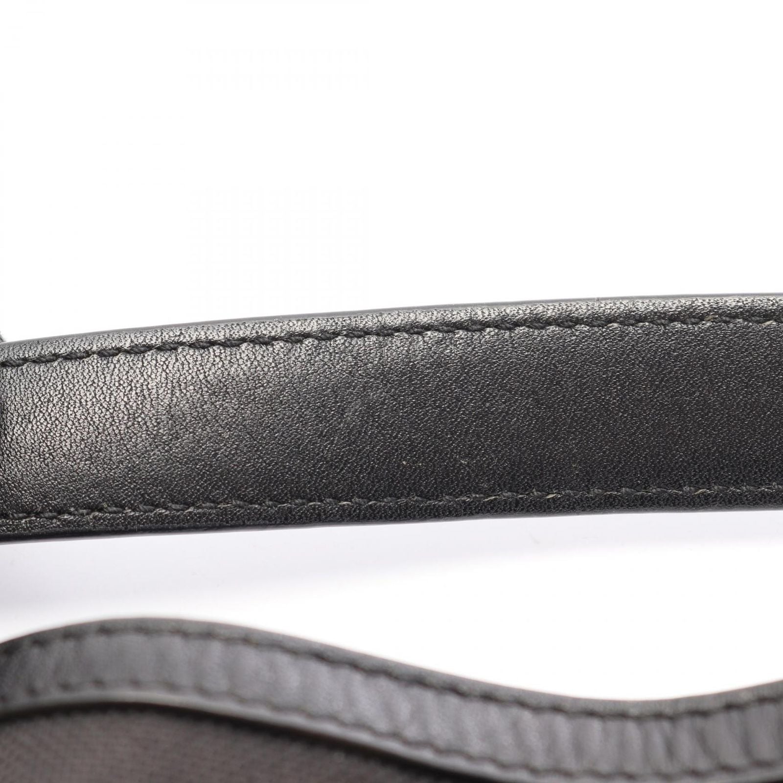Prada Handbag Logo Jacquard Ribbon Drawstring 2-Way Black Canvas Leather Motif — view 8