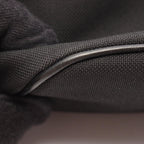 Prada Handbag Logo Jacquard Ribbon Drawstring 2-Way Black Canvas Leather Motif — view 6