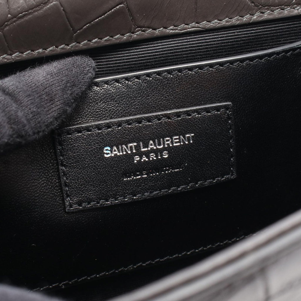 Saint Laurent Paris Shoulder Bag Kate Monogram Croco — view 4