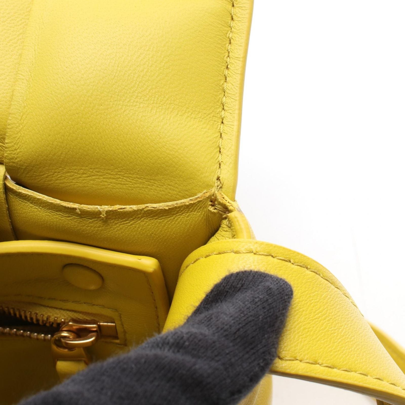 Bottega Veneta Shoulder Bag Padded Cassette Small Yellow Leather — view 5