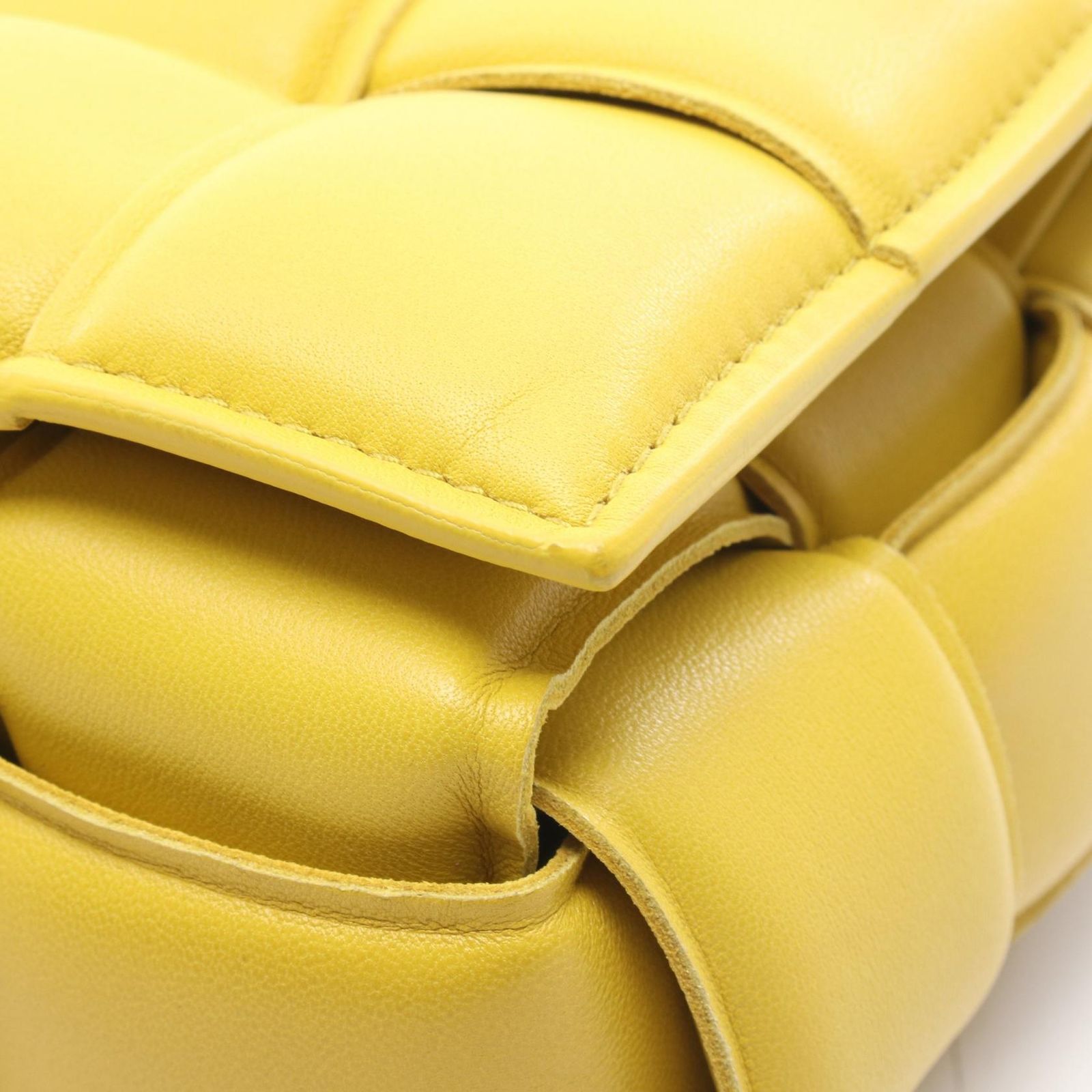 Bottega Veneta Shoulder Bag Padded Cassette Small Yellow Leather — view 8