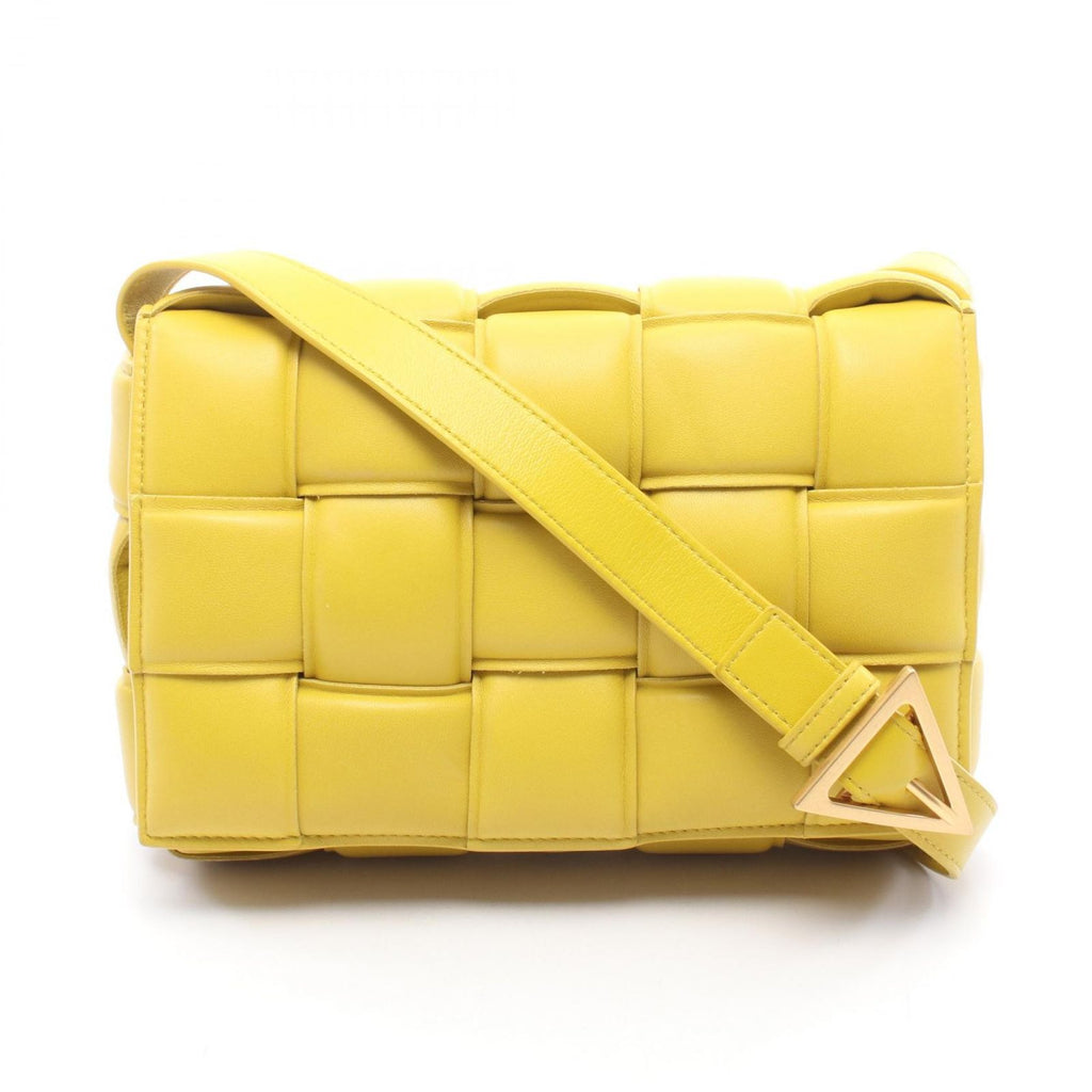 Bottega Veneta Shoulder Bag Padded Cassette Small Yellow Leather