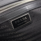 Prada Shoulder Bag Vitello Daino Triangle Black Leather — view 4