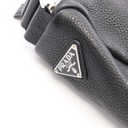 Prada Shoulder Bag Vitello Daino Triangle Black Leather — view 7