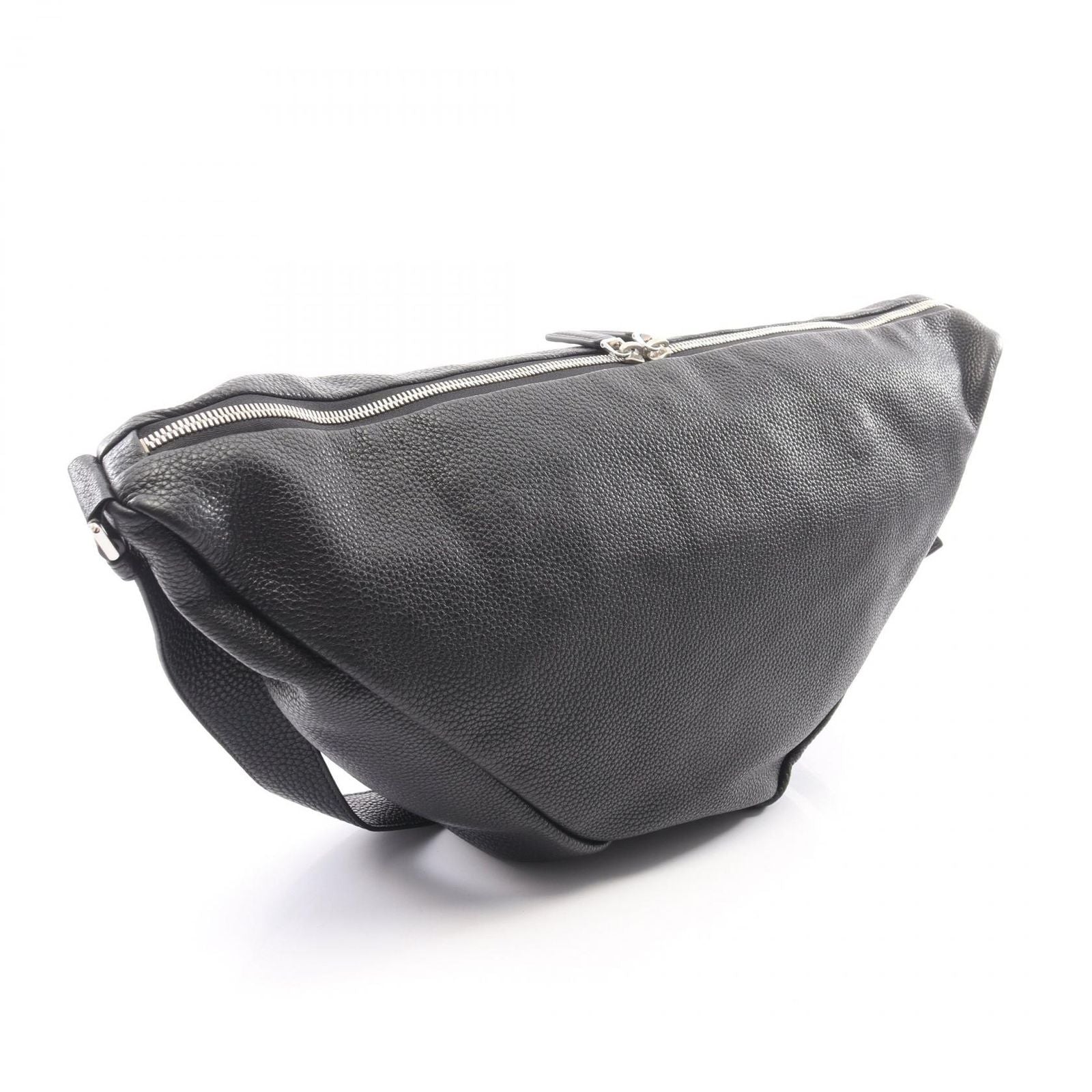 Prada Shoulder Bag Vitello Daino Triangle Black Leather — view 2