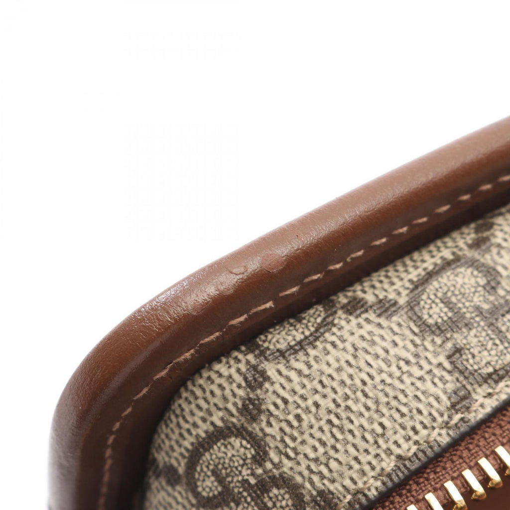 Gucci Shoulder Bag Interlocking GG Supreme Beige Brown Canvas Leather — view 7