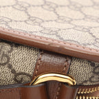 Gucci Shoulder Bag Interlocking GG Supreme Beige Brown Canvas Leather — view 8