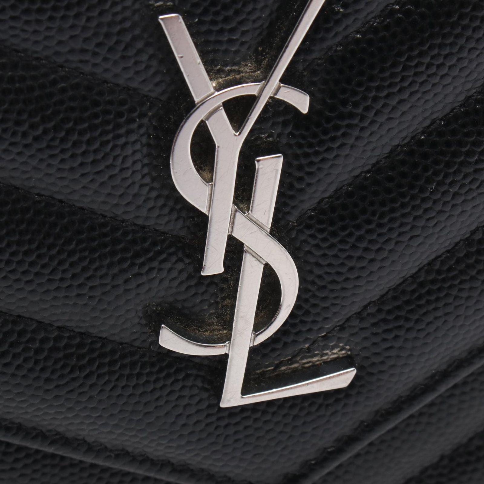 Saint Laurent Paris Shoulder Bag Monogram Envelope Black Leather Cassandra — view 8