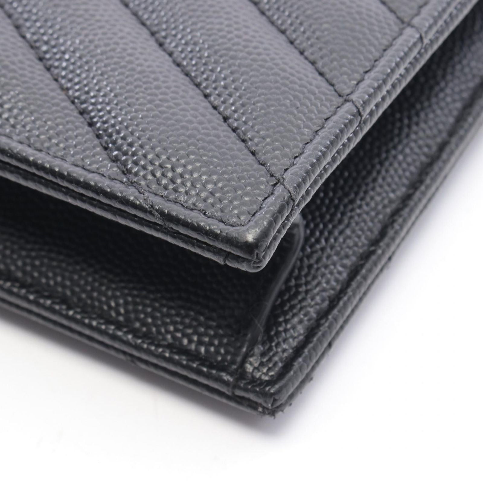 Saint Laurent Paris Shoulder Bag Monogram Envelope Black Leather Cassandra — view 6