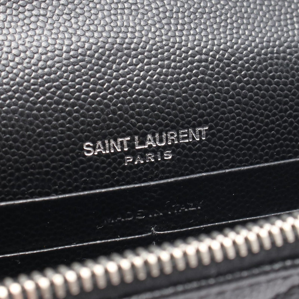 Saint Laurent Paris Shoulder Bag Monogram Envelope Black Leather Cassandra — view 4